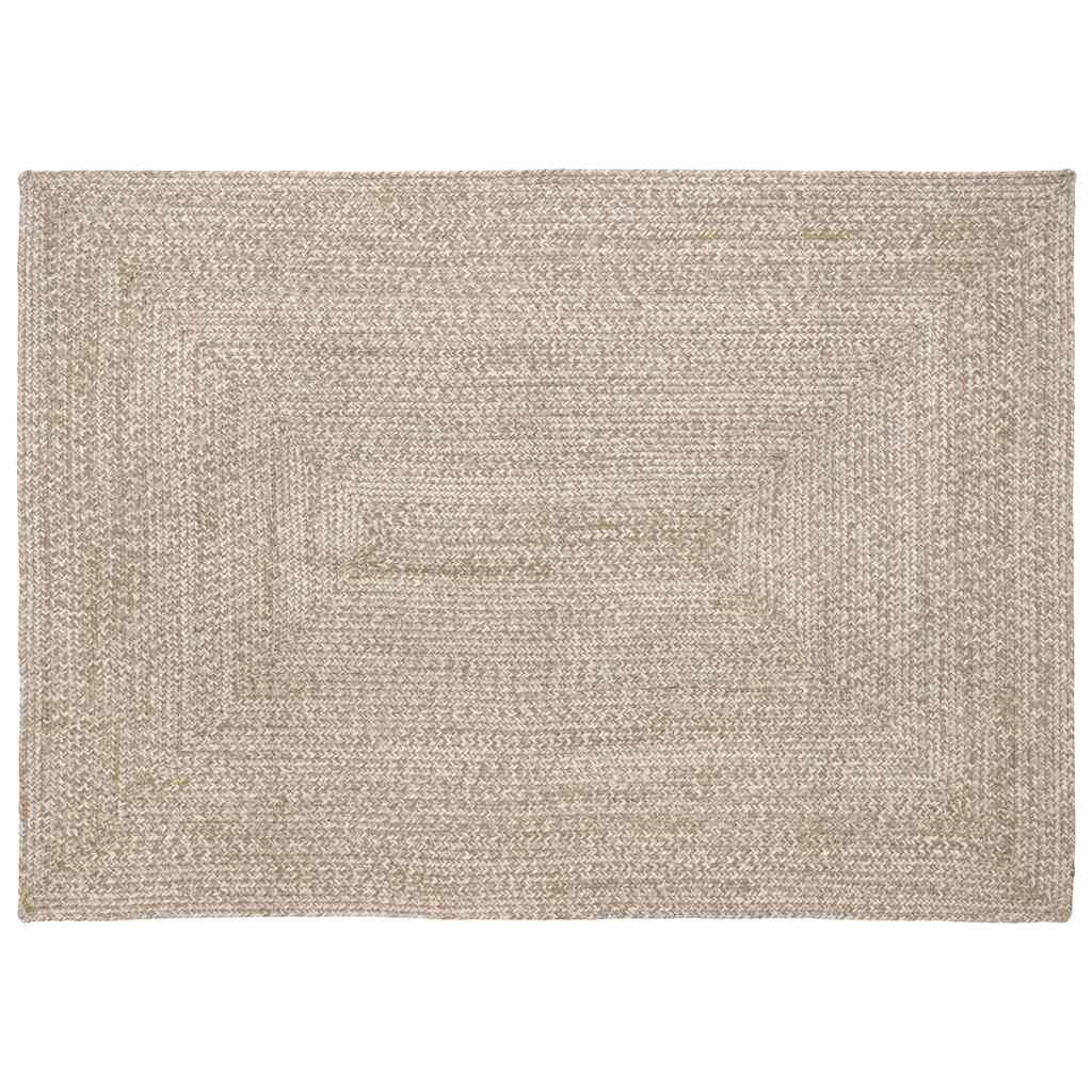 Tepisi za područja Prirodna i bijela 140 x 200 cm Juta