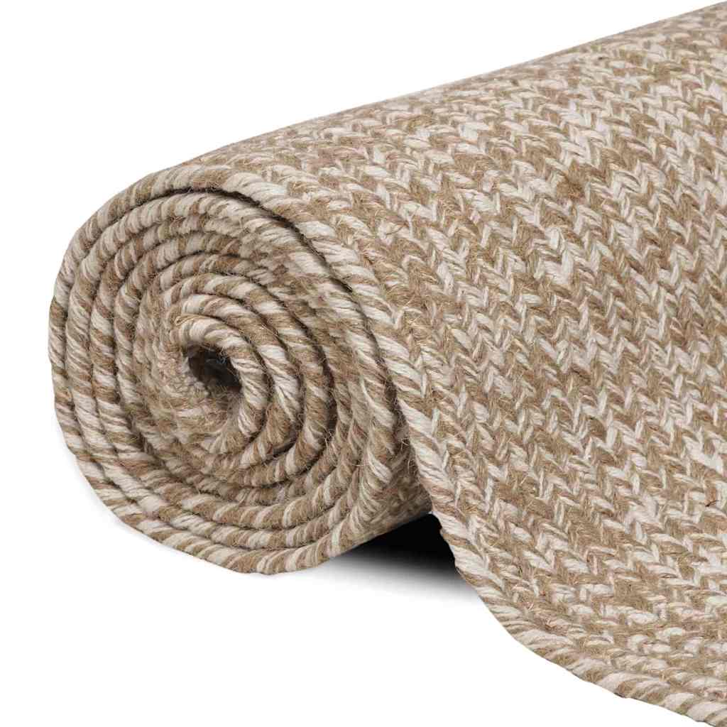 Tepisi za područja Prirodna i bijela 200 x 200 cm Juta