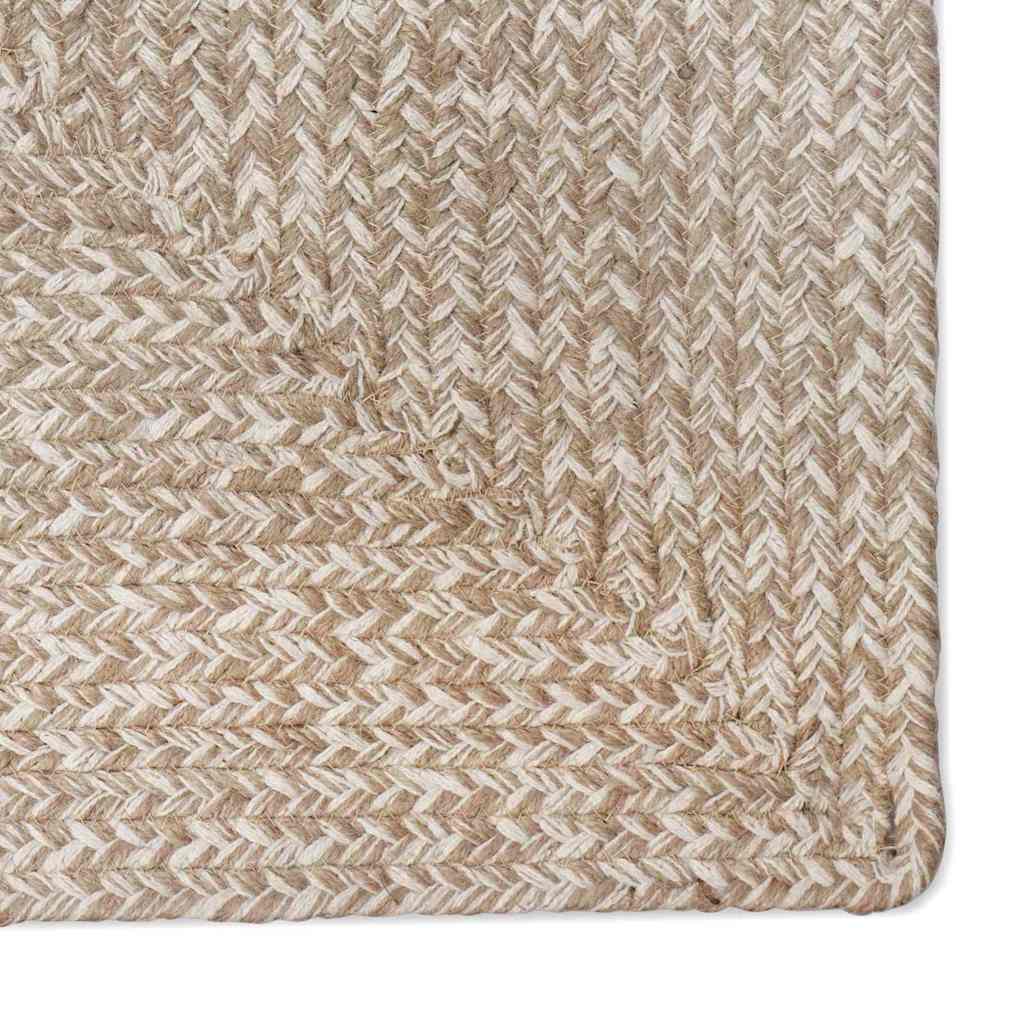 Tepisi za područja Prirodna i bijela 240 x 240 cm Juta