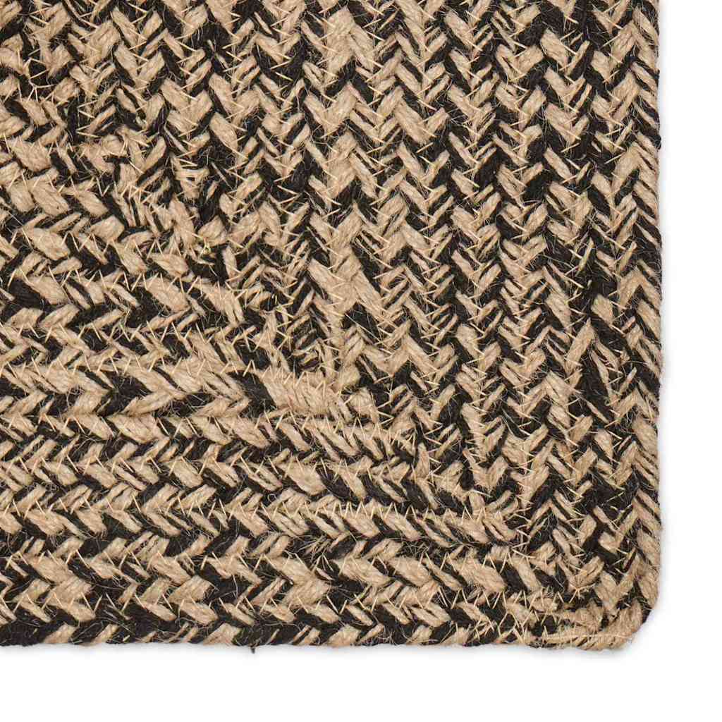 Tepisi za područja Prirodna i crna 80 x 150 cm Juta