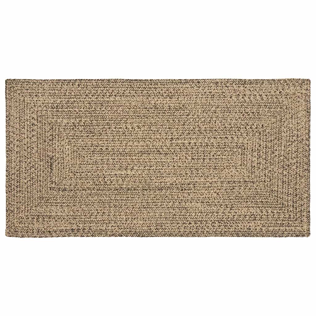 Tepisi za područja Prirodna i crna 80 x 150 cm Juta