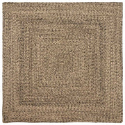 Tepisi za područja Prirodna i crna 120 x 120 cm Juta