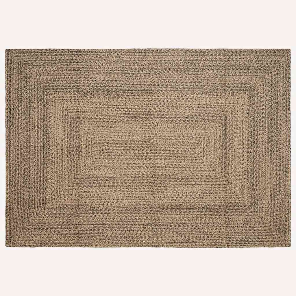 Tepisi za područja Prirodna i crna 200 x 290 cm Juta