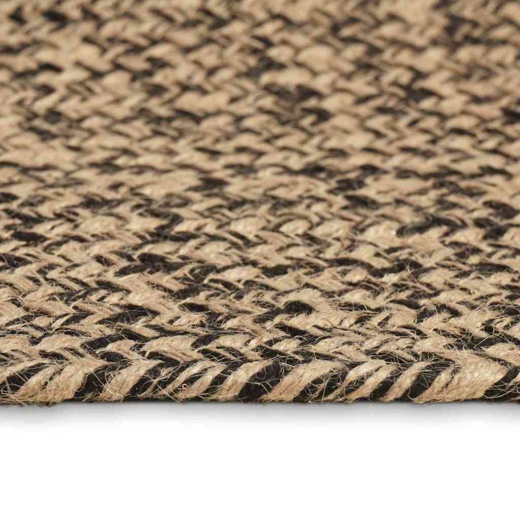 Tepisi za područja Prirodna i crna 240 x 240 cm Juta