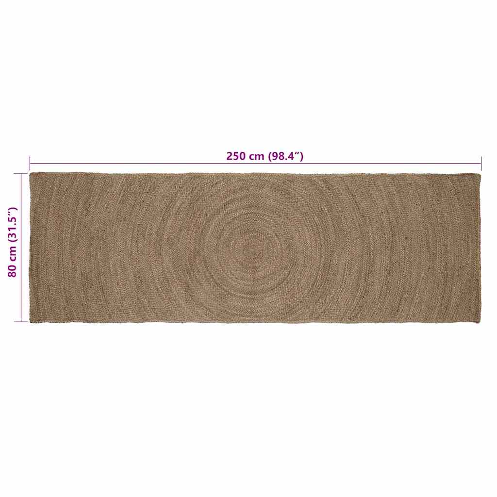 Tepisi za područja Siva 80 x 250 cm Juta