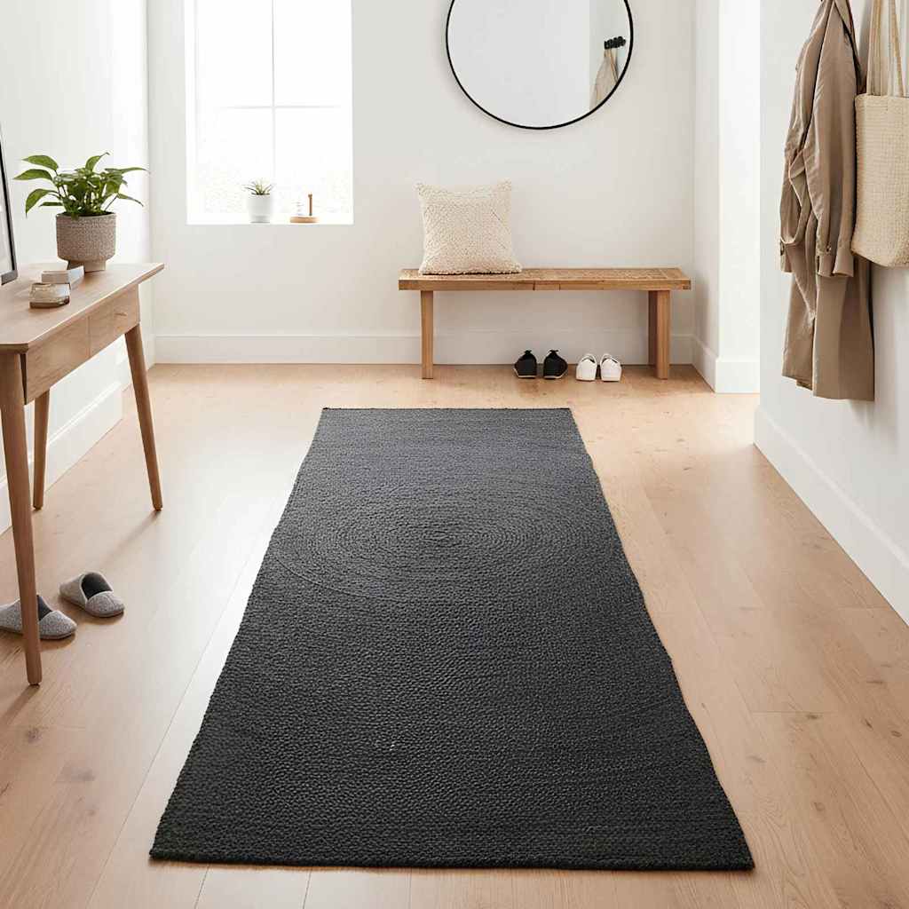 Tepisi za područja Tamnosiva 80 x 250 cm Juta