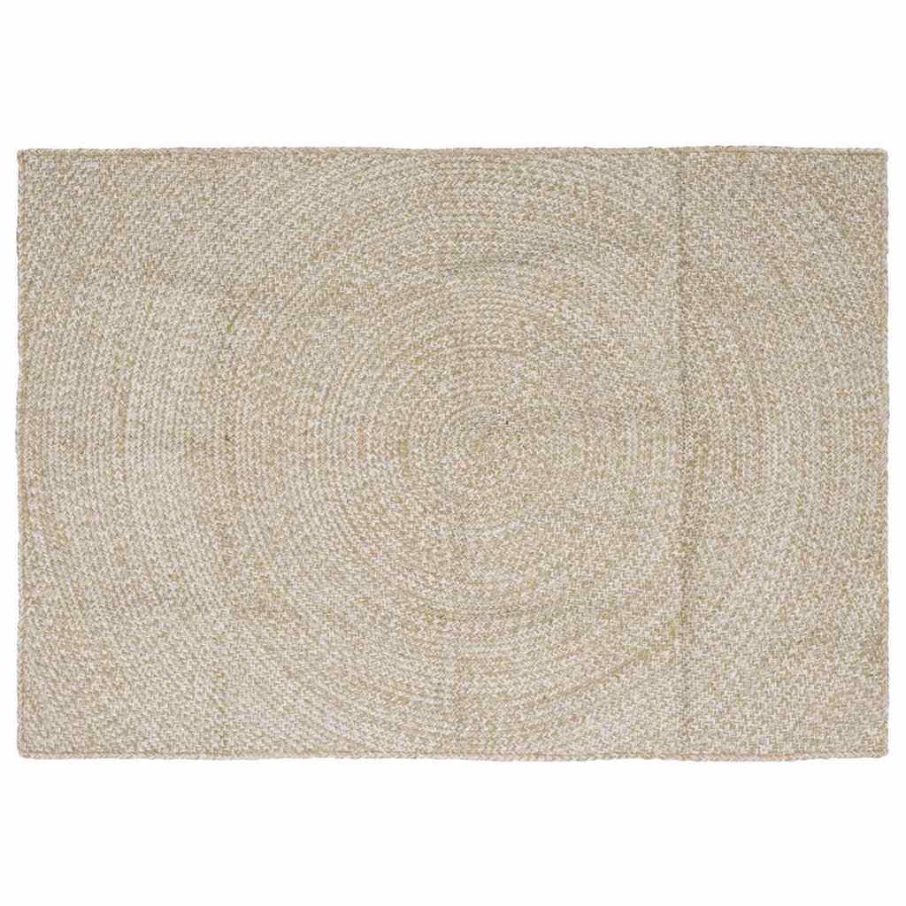 Tepisi za područja Prirodna i bijela 120 x 170 cm Juta