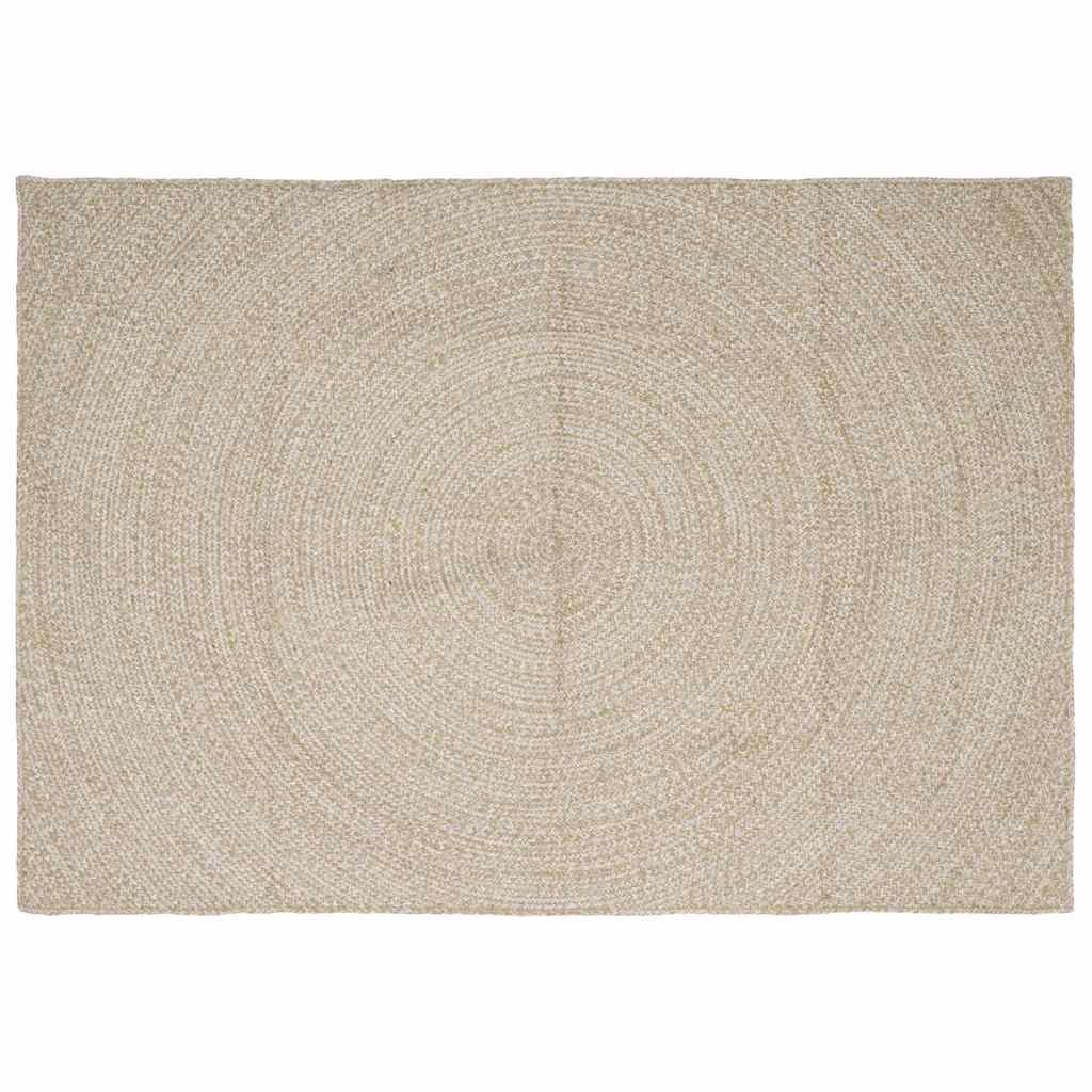 Tepisi za područja Prirodna i bijela 160 x 230 cm Juta