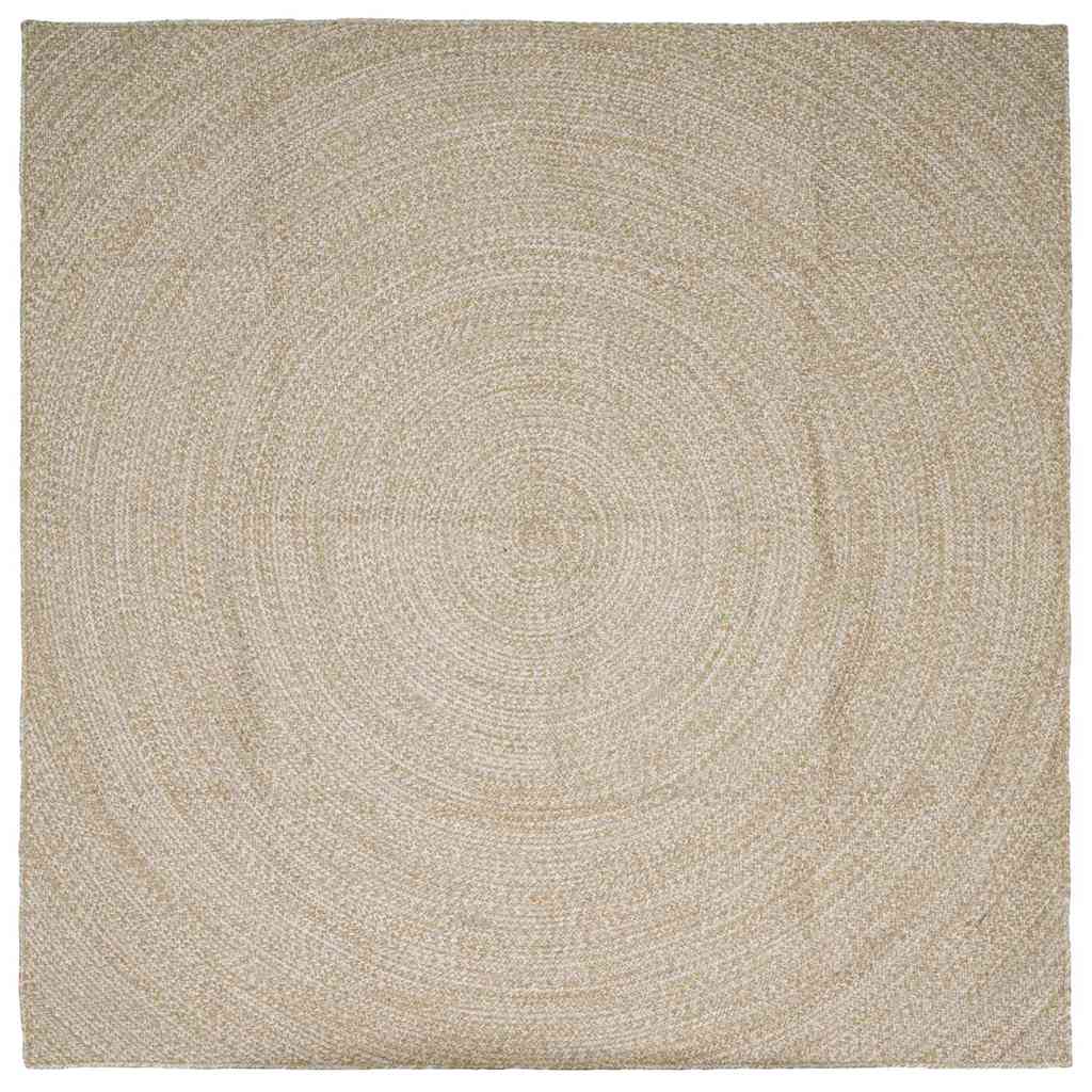Tepisi za područja Prirodna i bijela 300 x 300 cm Juta