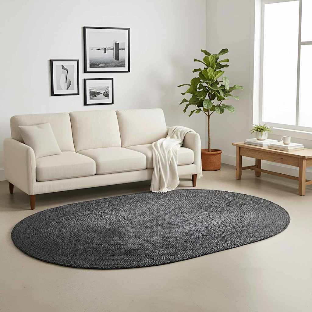 Tepisi za područja Tamnosiva 100 x 152 cm Juta