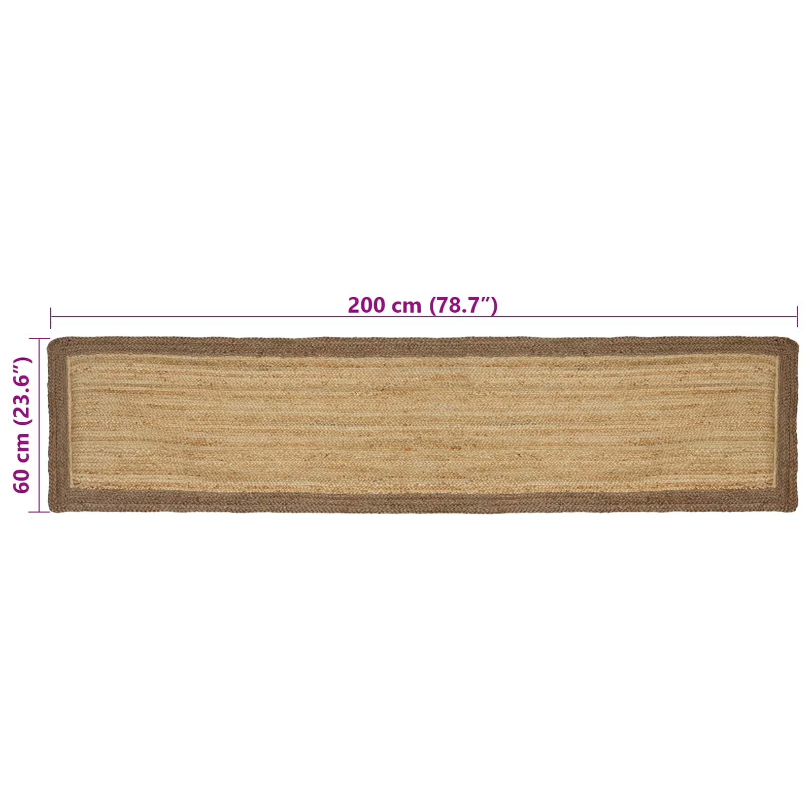 Tepisi za područja Siva 60 x 200 cm Juta
