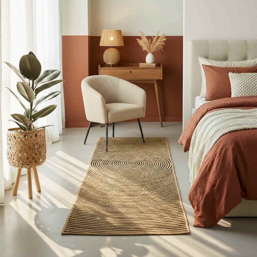 Tepisi za područja Crna 80 x 150 cm Juta