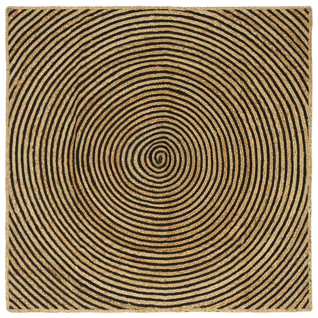 Tepisi za područja Crna 120 x 120 cm Juta