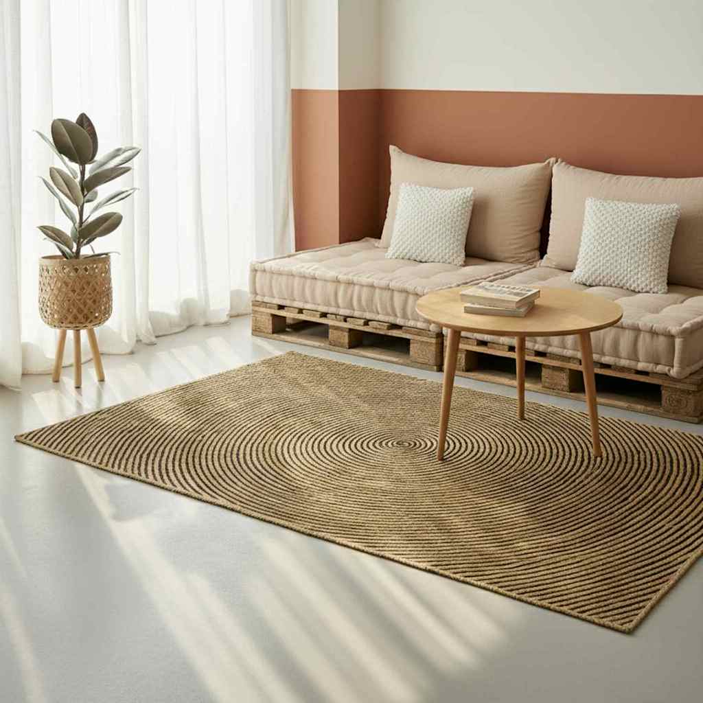 Tepisi za područja Crna 140 x 200 cm Juta