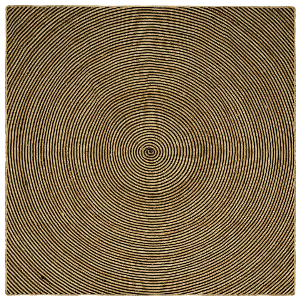 Tepisi za područja Crna 200 x 200 cm Juta