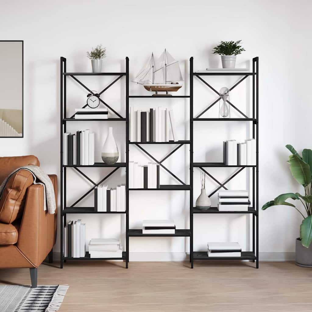 Polica Crni hrast 156 x 25 x 167 cm Konstruirano drvo