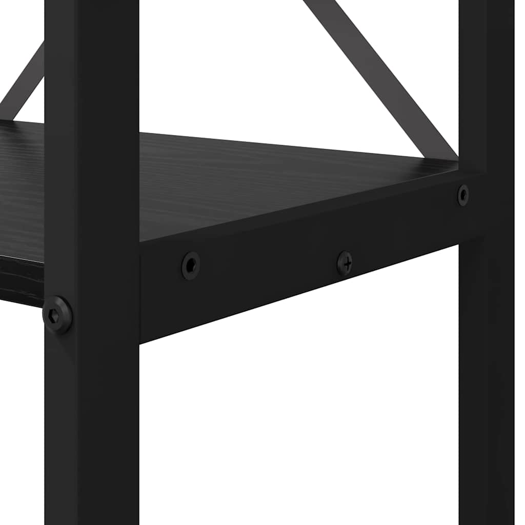 Polica Crni hrast 80 x 30 x 155 cm Konstruirano drvo
