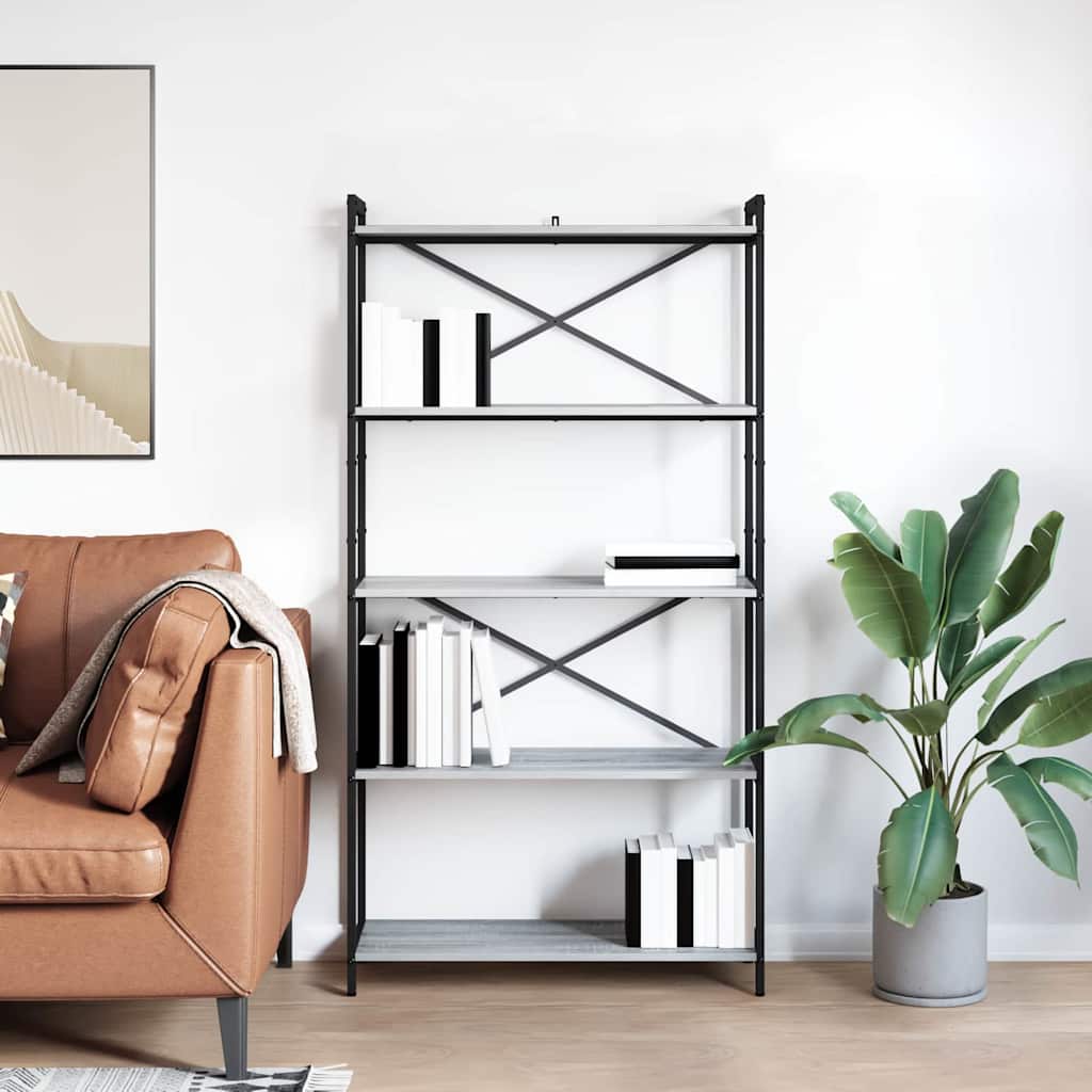 Polica Sivi hrast sonoma 80 x 30 x 155 cm Konstruirano drvo