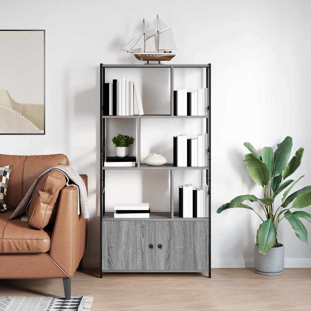 Polica Sivi hrast sonoma 80 x 30 x 155,5 cm Konstruirano drvo