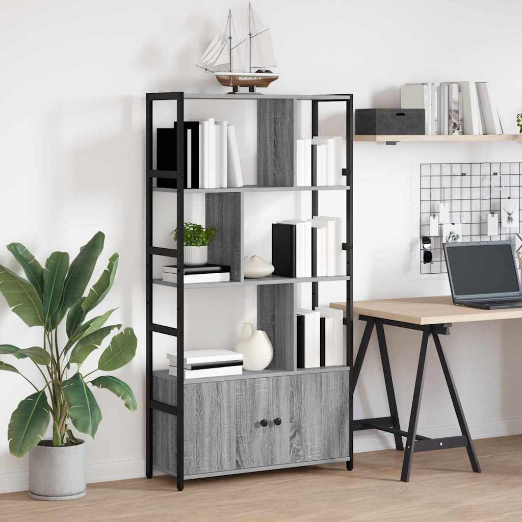 Polica Sivi hrast sonoma 80 x 30 x 155,5 cm Konstruirano drvo