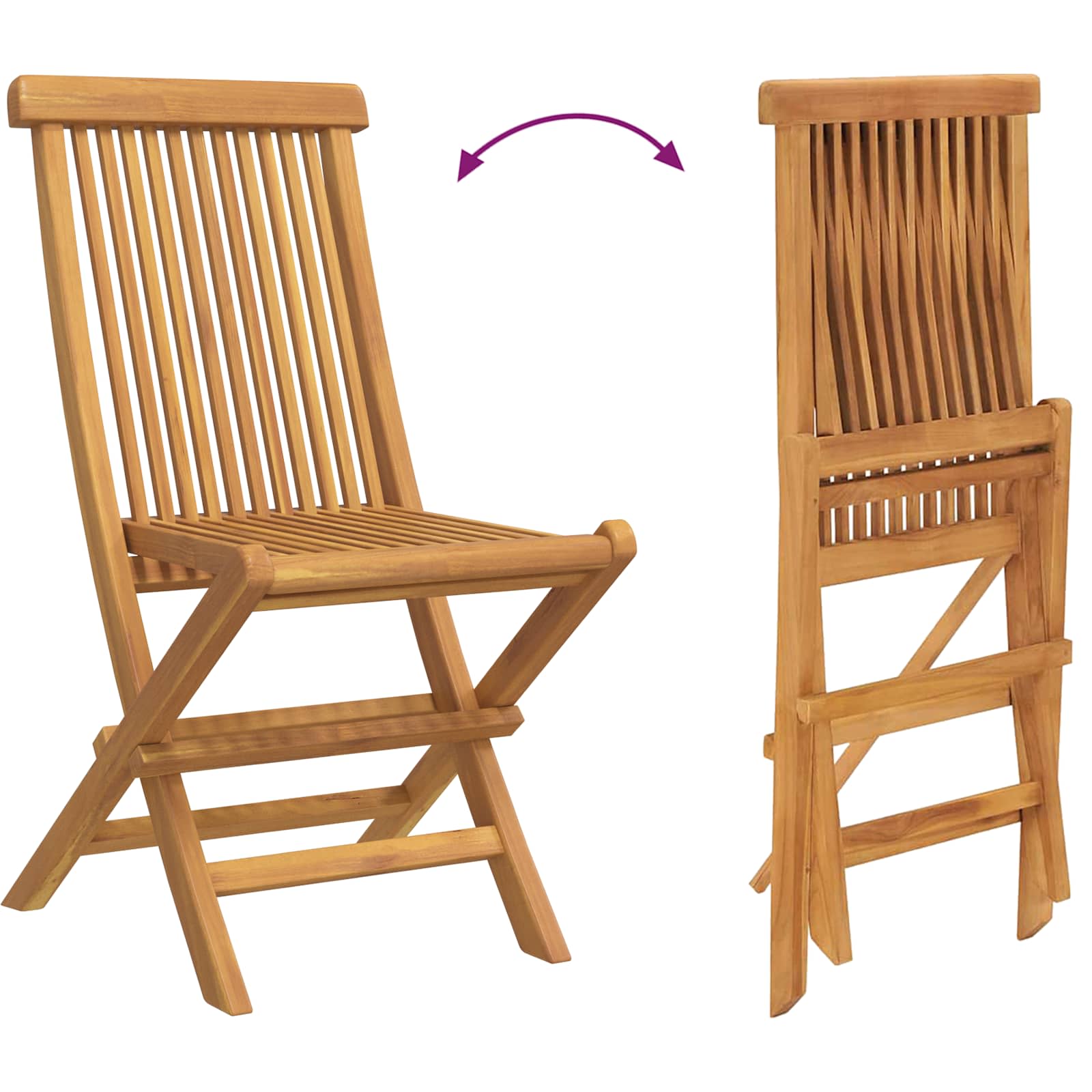 Vrtni set za objed 5 pcs Smeđa Čvrsto teak drvo