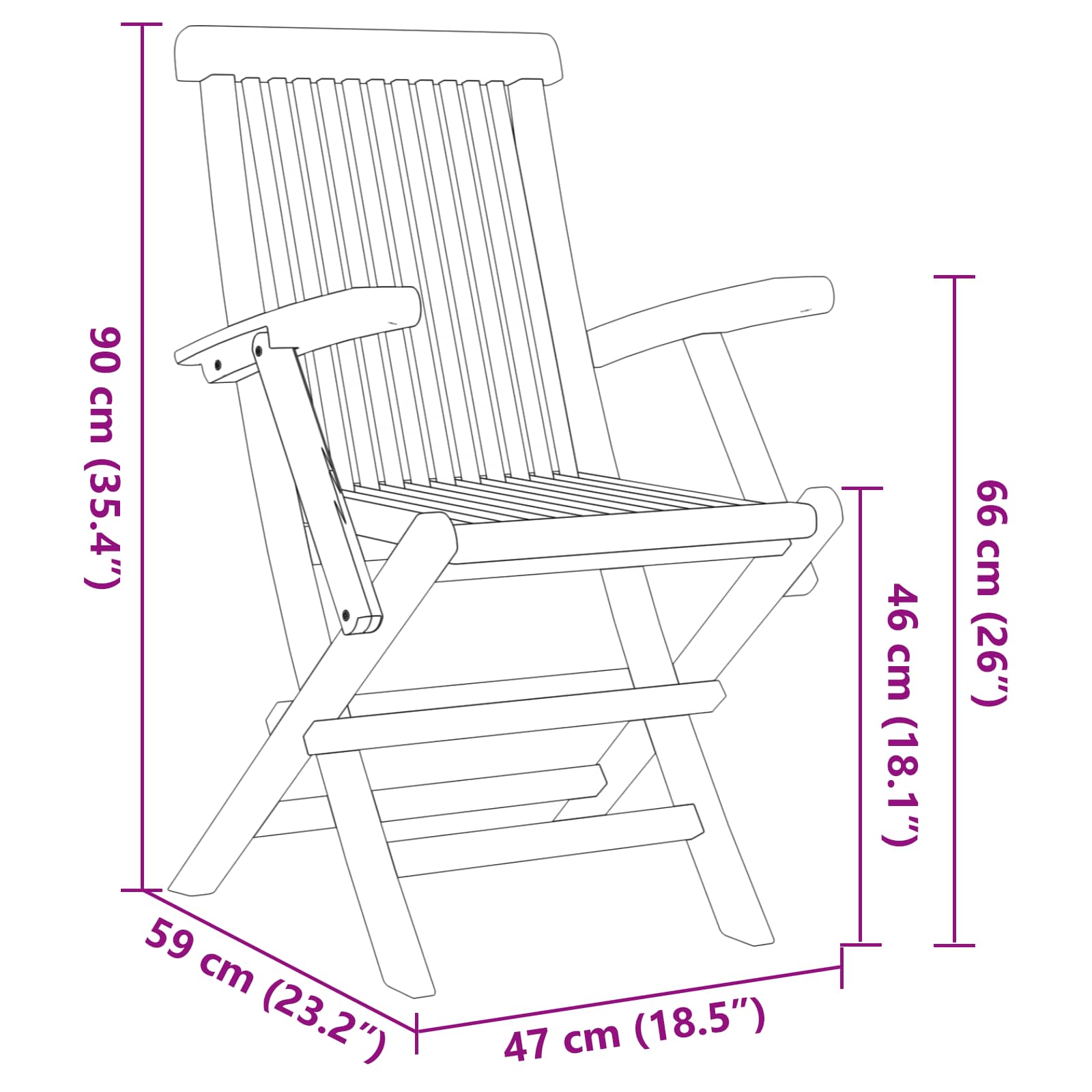 Vrtni set za objed 7 pcs Smeđa Čvrsto teak drvo