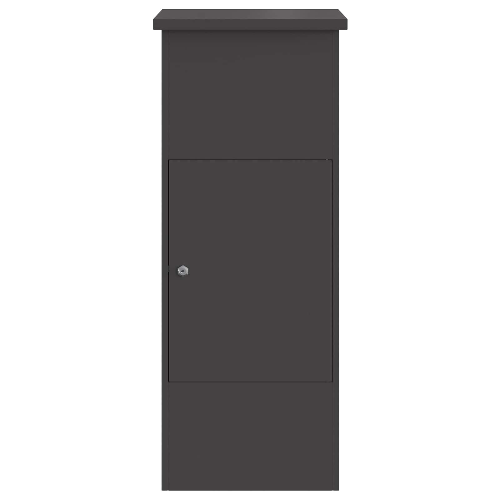 Sandučić za pakete s pohranom Crna 44,5 x 29 x 110,5 cm Čelik