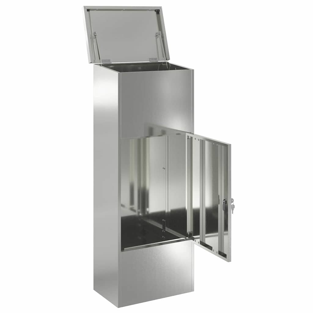 Sandučić za pakete Crna 44,5 x 29 x 110,5 cm Cinkani čelik