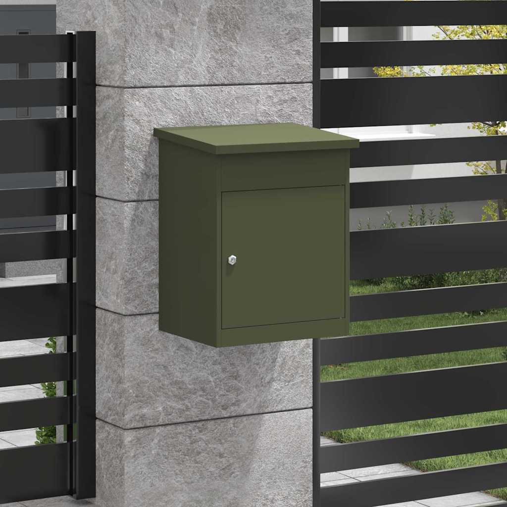 Sandučić za pakete Maslinovo zelena 47,5 x 38 x 59 cm Čelik