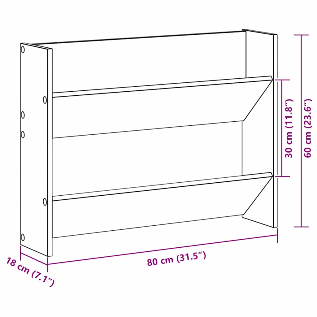 Ormar za cipele Crni hrast 82 x 18 x 60 cm Konstruirano drvo