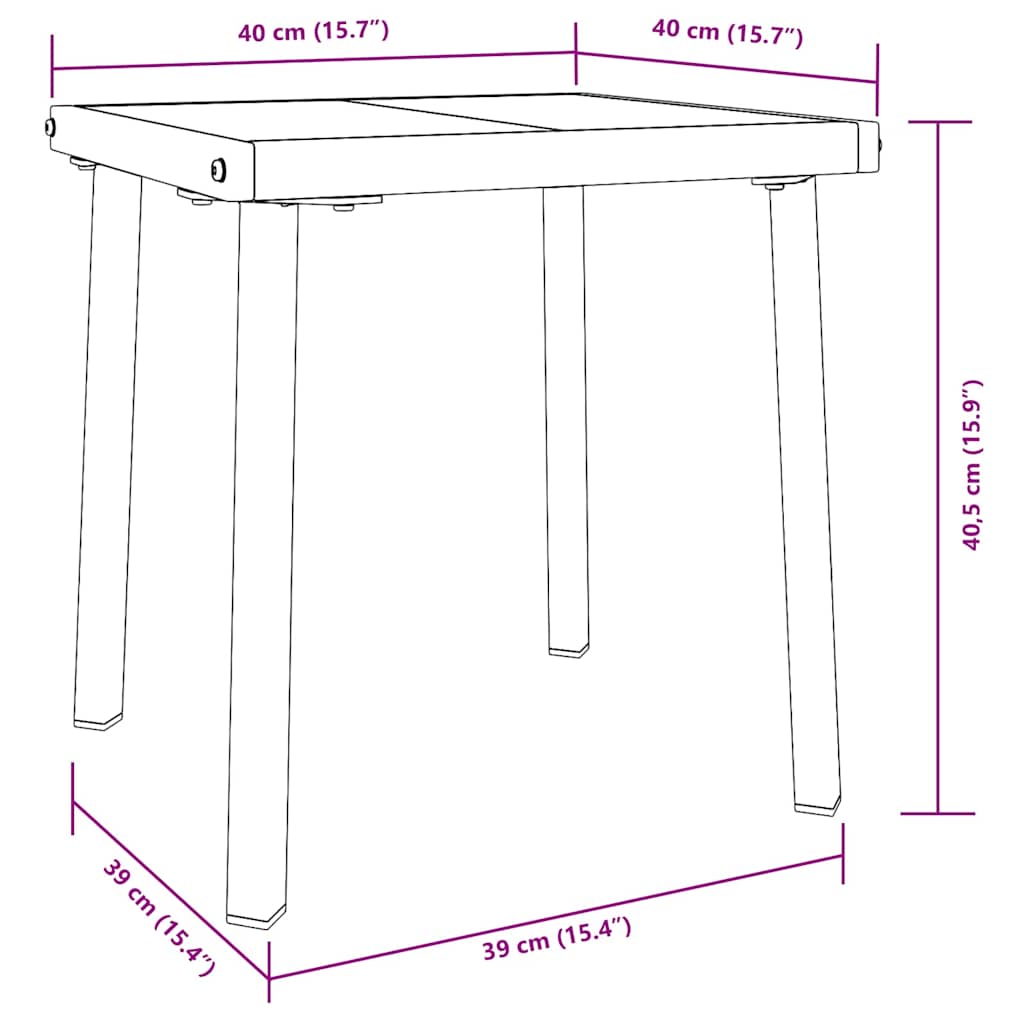 Ležaljka 3 pcs Smeđa 197 x 70 x 82 cm poliratan