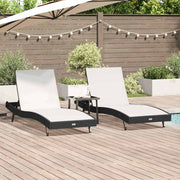 Ležaljka 3 pcs Crna i bijela 197 x 70 x 82 cm poliratan