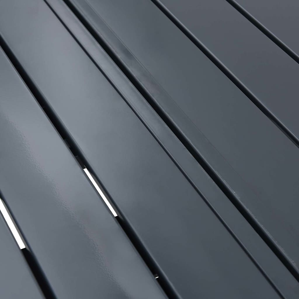 Vanjski stol za večeru 2 pcs Antracit 210 x 90 x 73 cm Čelik