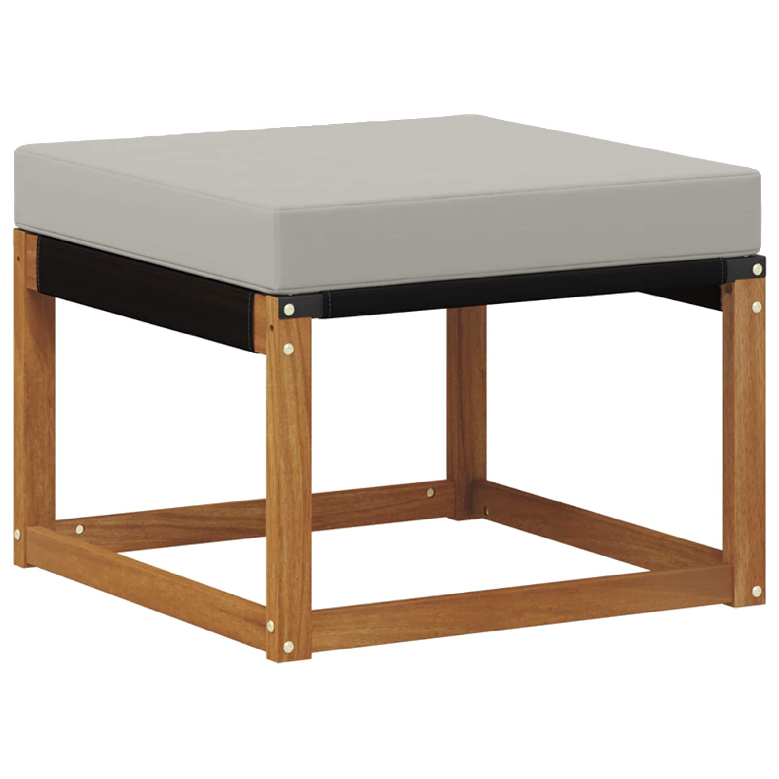 Set vanjskih sofa s jastukom 8 pcs Prirodna i Svjetlosiva
