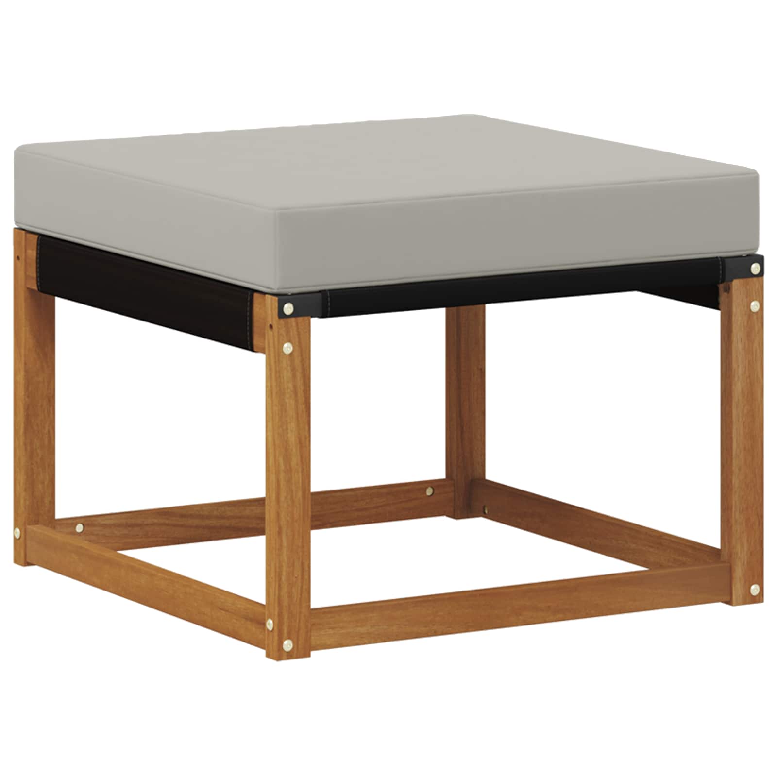 Set vanjskih sofa s jastukom 9 pcs Prirodna i Svjetlosiva