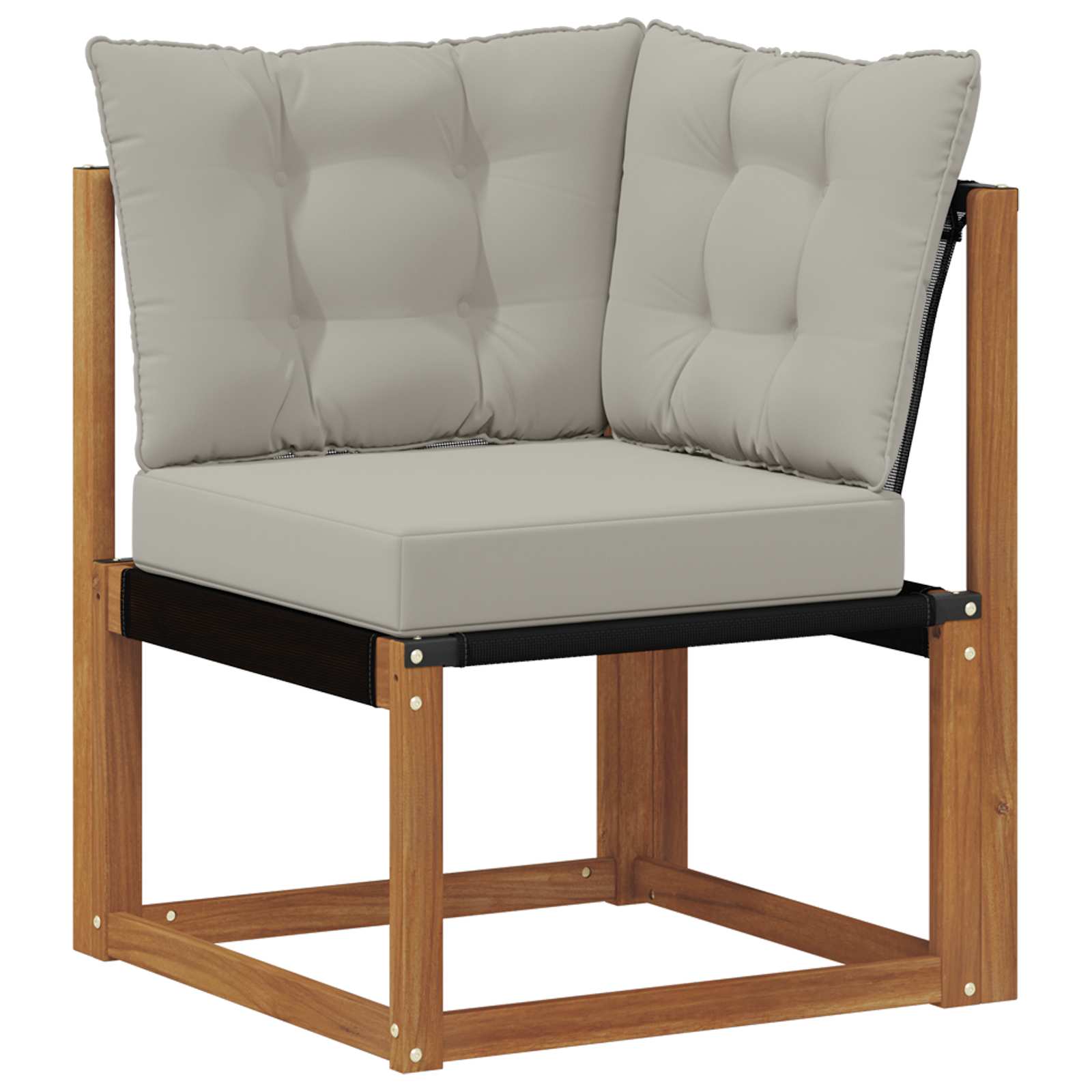 Set vanjskih sofa s jastukom 11 pcs Prirodna i Svjetlosiva