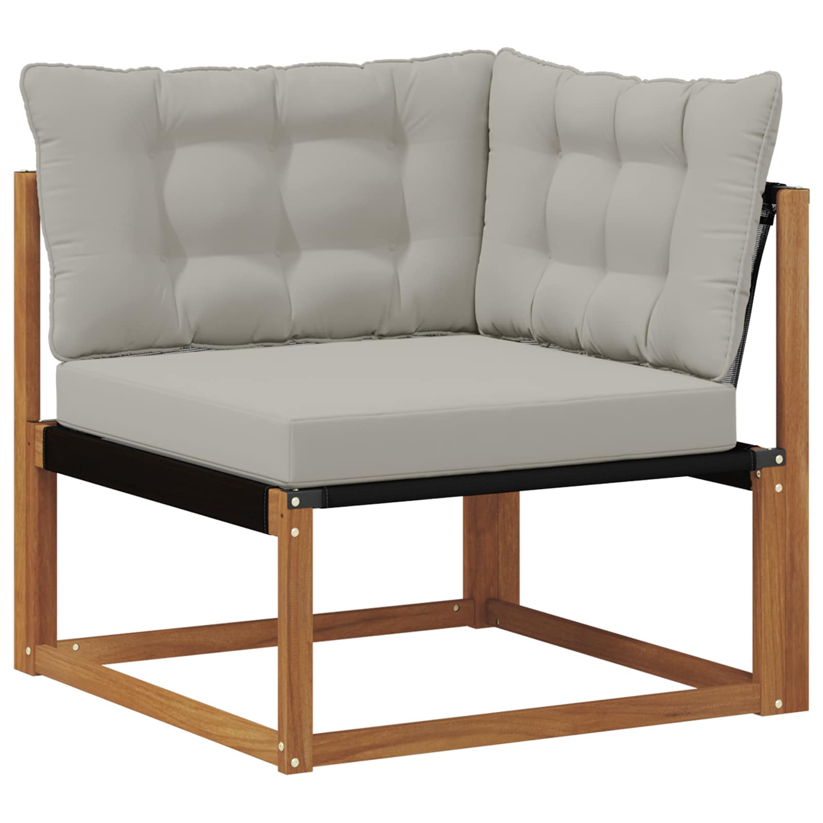 Set vanjskih sofa s jastukom 9 pcs Prirodna i svjetlosiva
