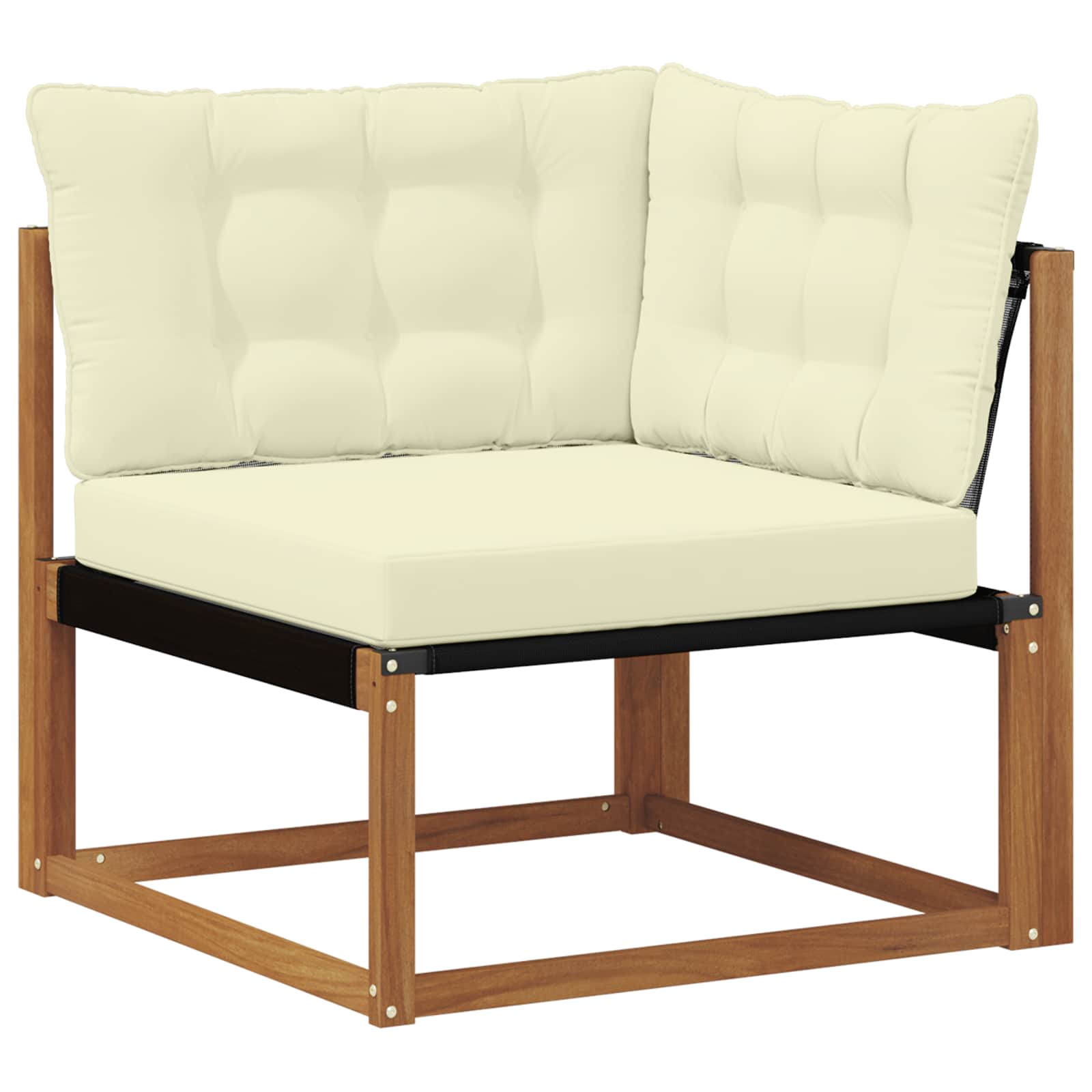 Set vanjskih sofa 7 pcs Prirodna i krem Čvrsto drvo akacije