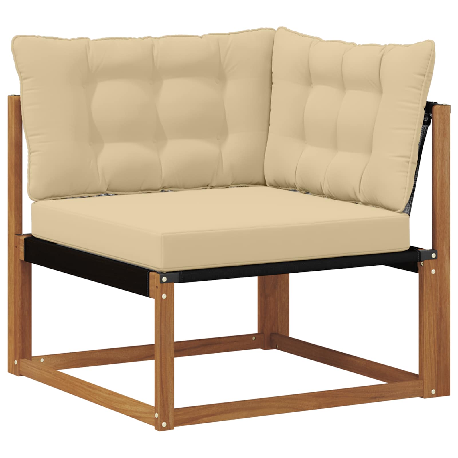 Set vanjskih sofa 8 pcs Prirodna i bež Čvrsto drvo akacije