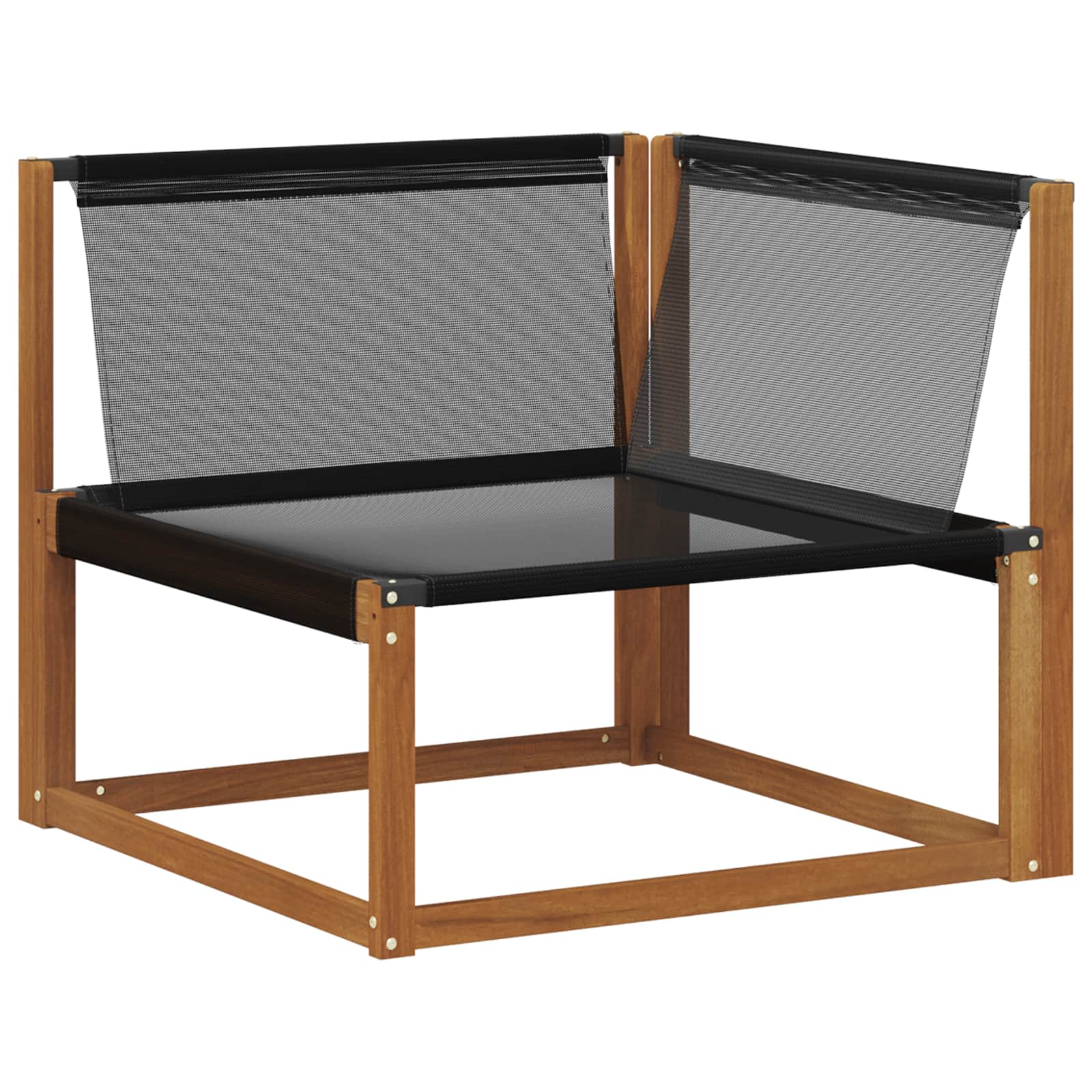 Set vanjskih sofa 9 pcs Prirodna i crna Čvrsto drvo akacije