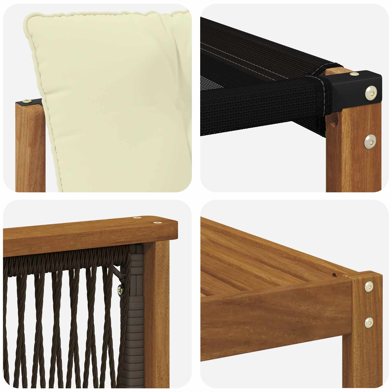 Set vanjskih sofa 9 pcs Prirodna i svjetlosiva
