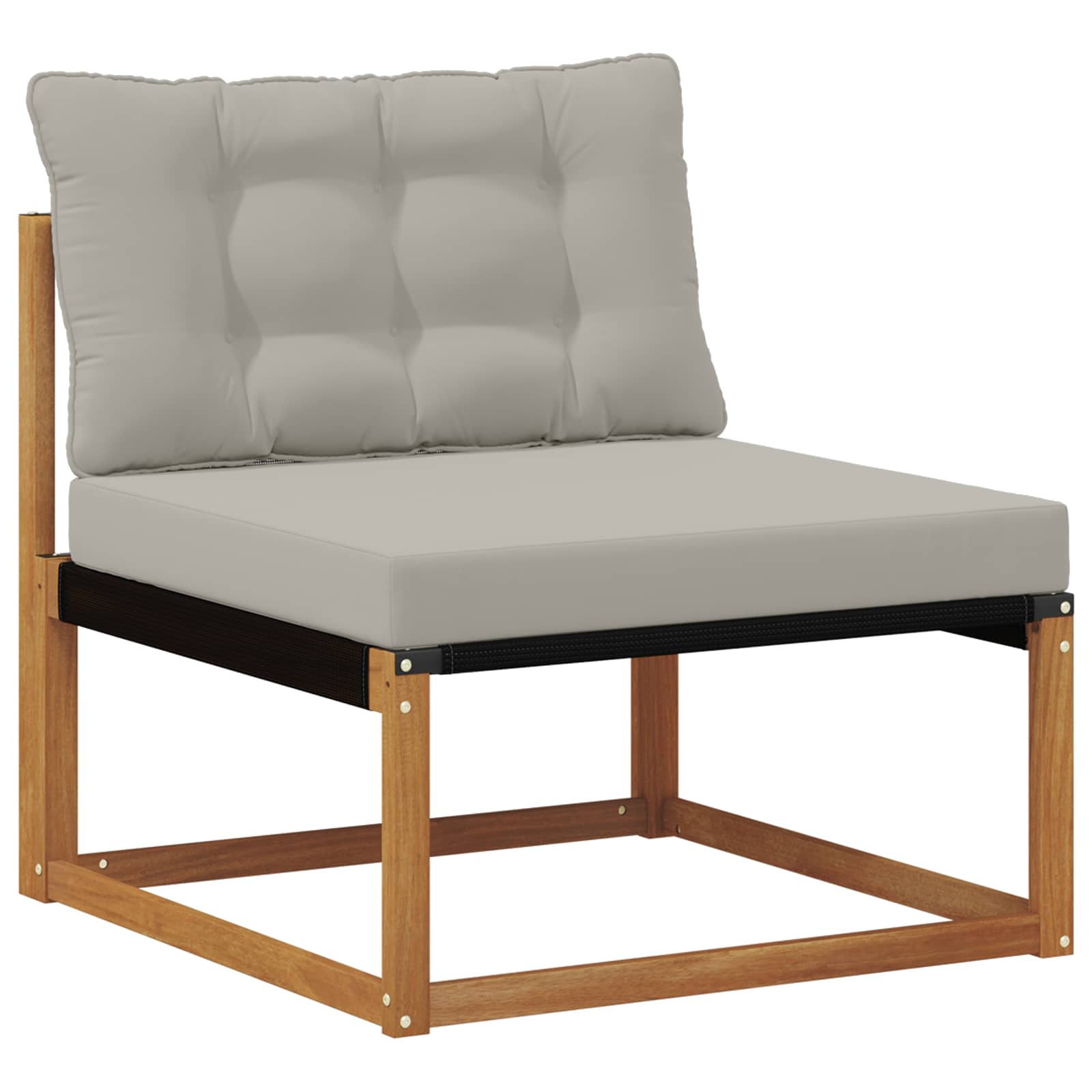 Set vanjskih sofa s jastukom 10 pcs Prirodna i svjetlosiva
