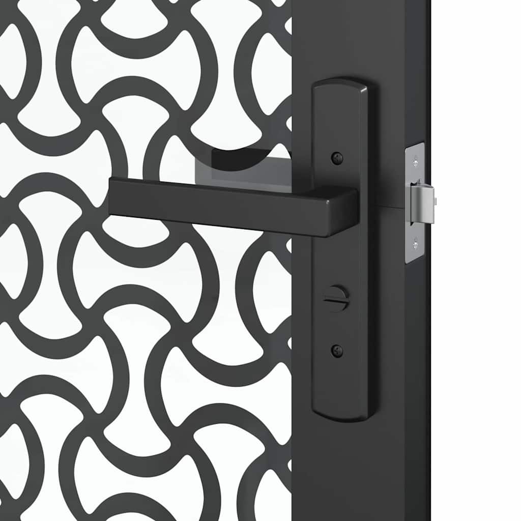 Staklena vrata Rezbarija Crna 76 x 3,5 x 201,5 cm Aluminij