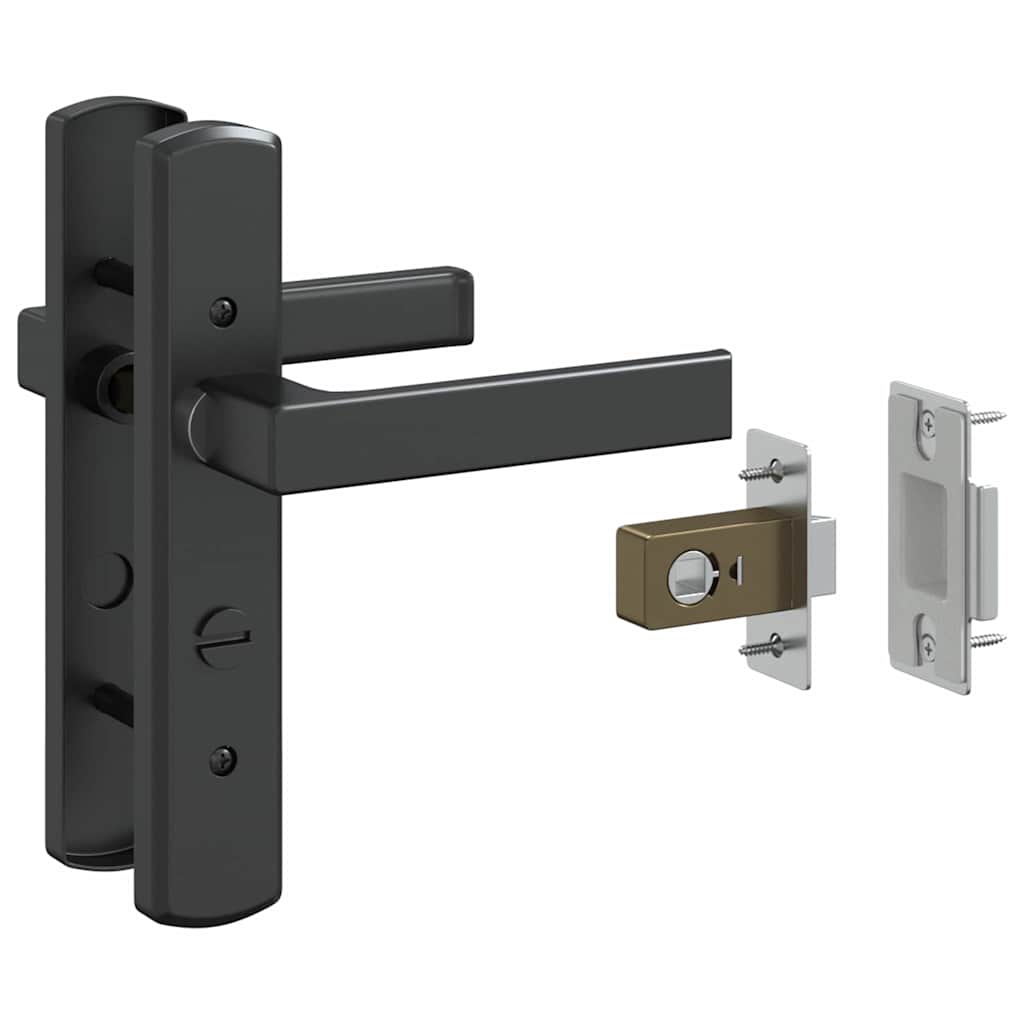 Staklena vrata Prugasti Crna 102,5 x 3,5 x 201,5 cm Aluminij