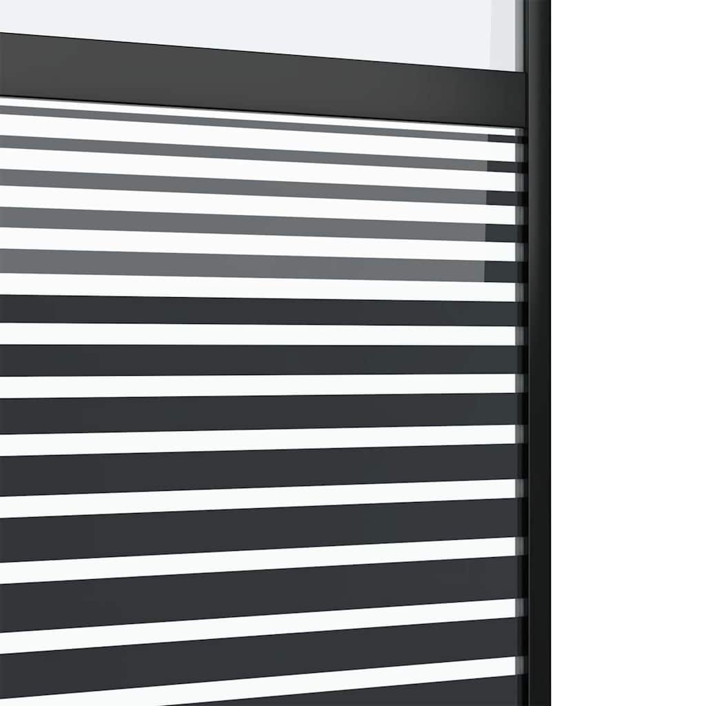 Staklena vrata Prugasti Crna 76 x 2 x 205 cm Aluminij
