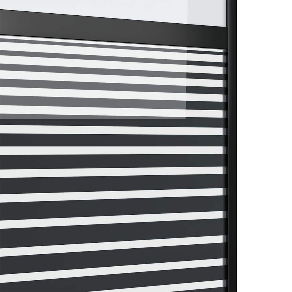 Staklena vrata Prugasti Crna 102,5 x 2 x 205 cm Aluminij