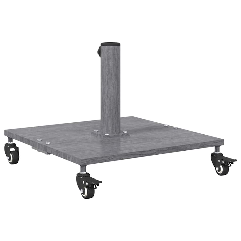 Baza za suncobran Tamno siva drvena izgled 45 x 45 x 31,5 cm