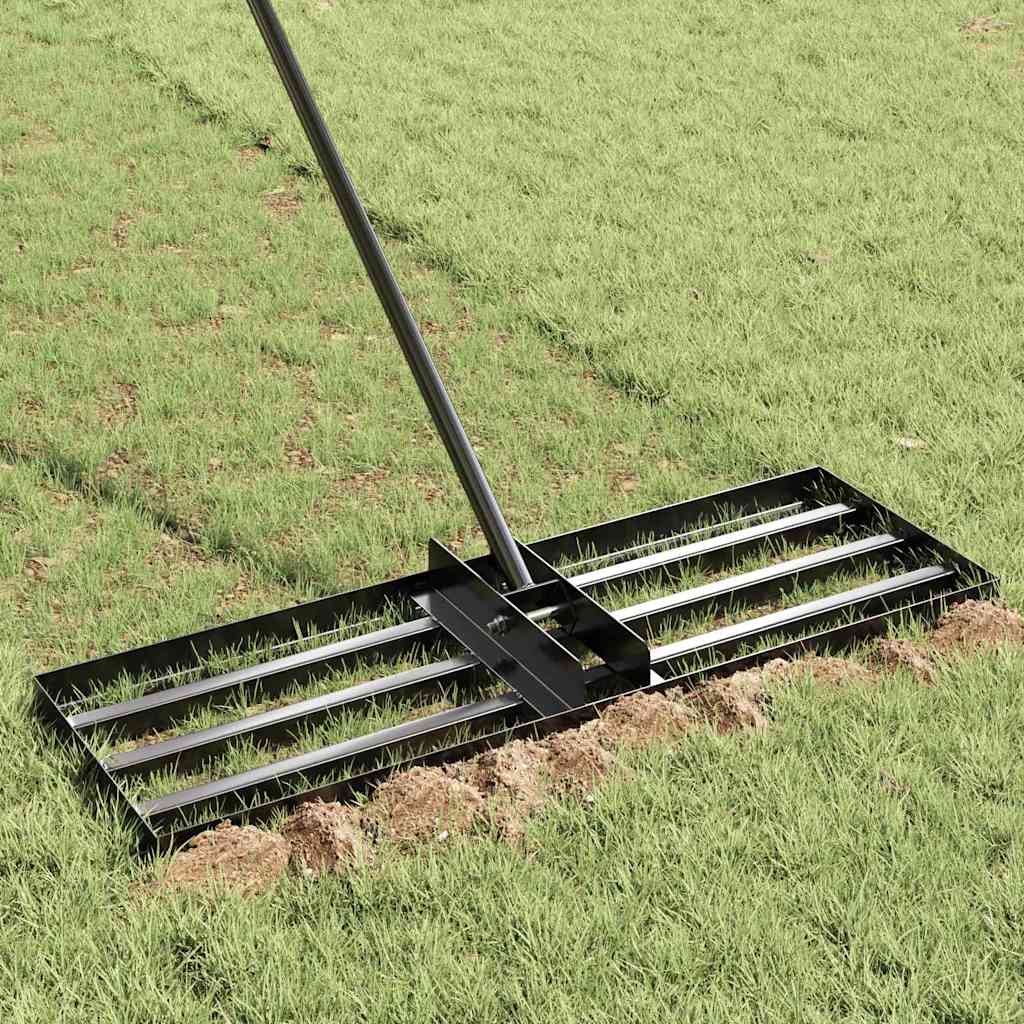 Vrtna grablja Crna 75 x 25 x 200 cm Čelik s prahom premazan