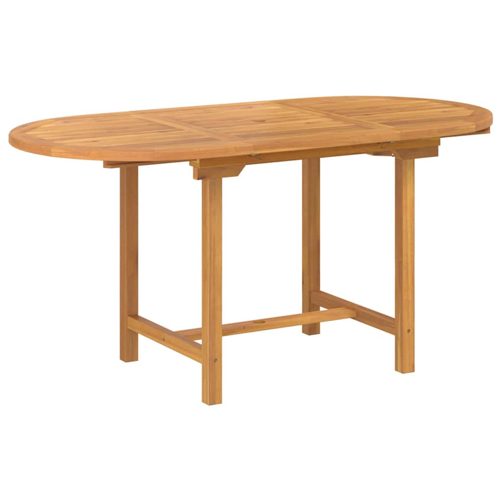Vrtni set za objed 7 pcs Smeđa Čvrsto teak drvo