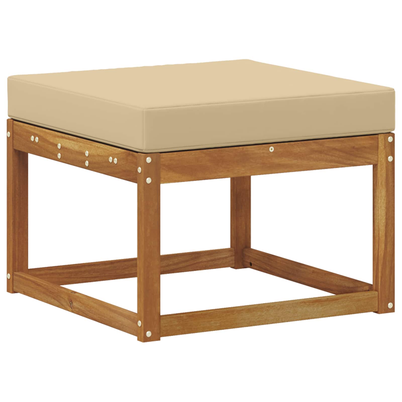 Set vanjskih sofa s jastukom 6 pcs Prirodna i bež Poliester